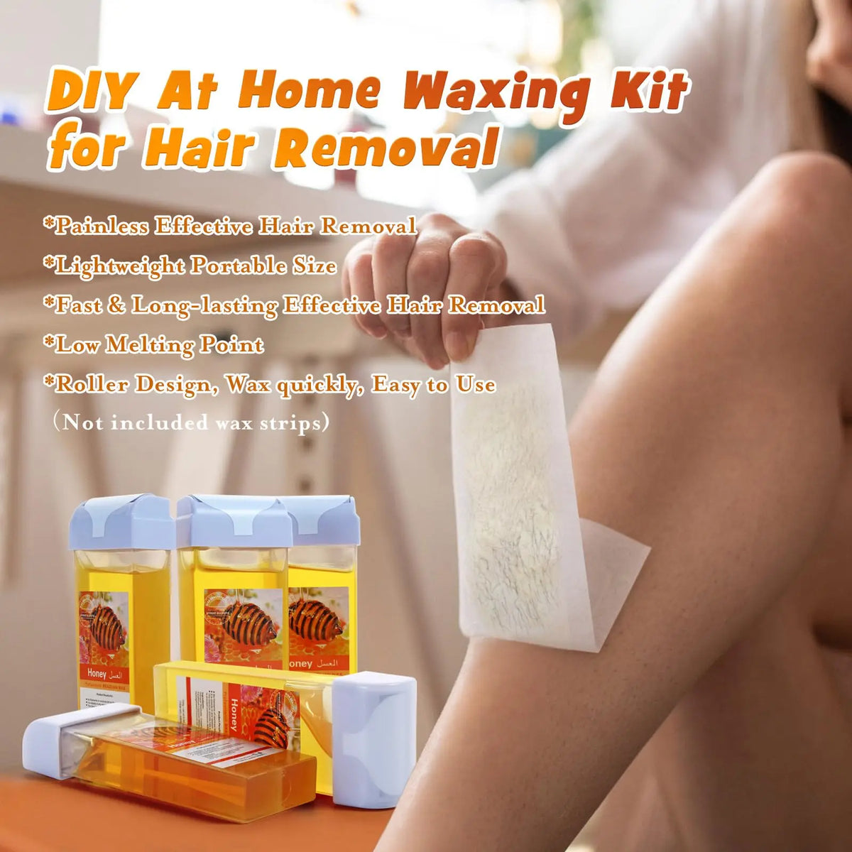 Hair Removal Wax Roller Refill Kit Volume Hair Removal Wax Tube Warms the Whole Body Limbs Hand Hair Removal Cream