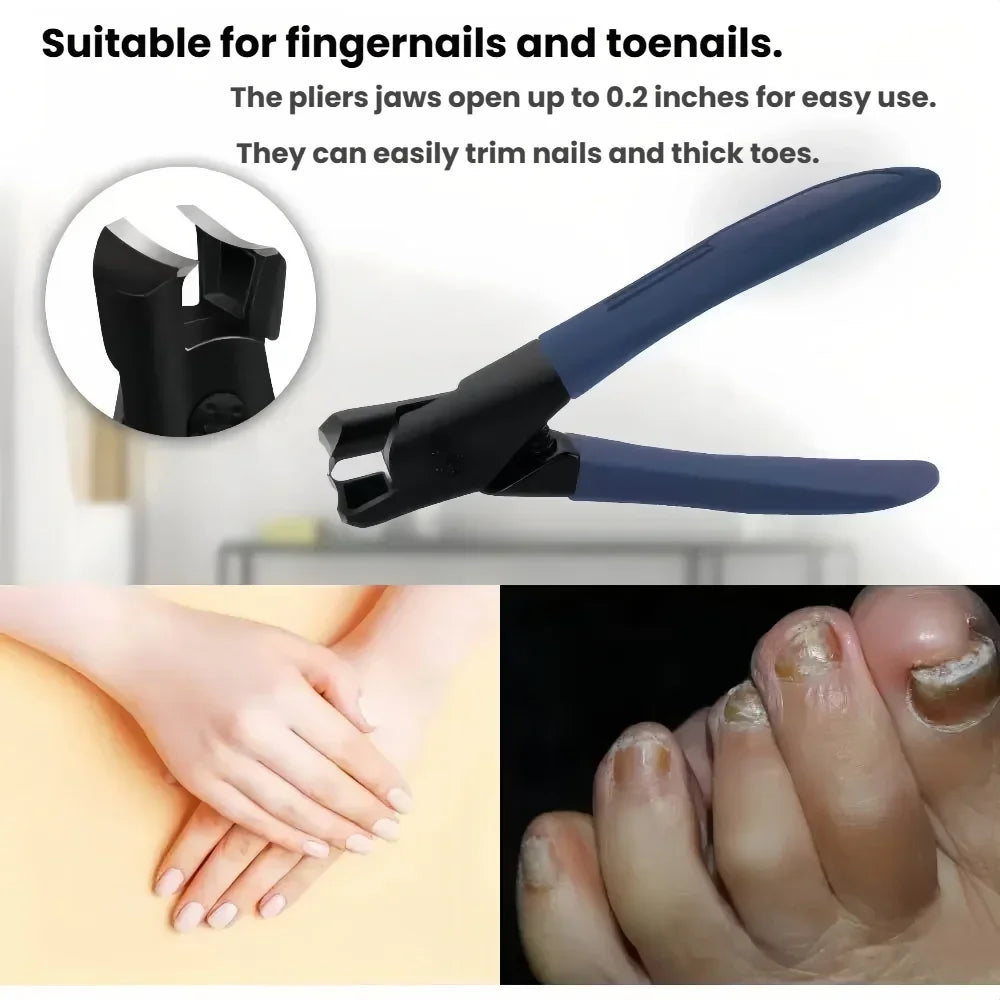 Durable Large-Opening Nail Clippers, Gray Nail Trimmer, Thick Type Nail Care, Suitable for the Elderly, Household Nail Clippers