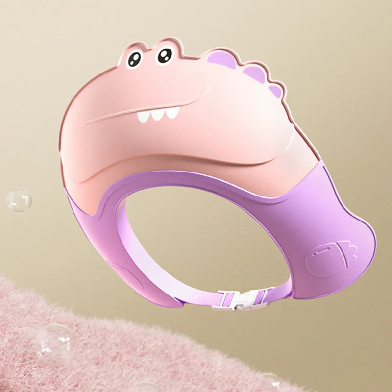 Baby Shampoo Cap Cute Cartoon Waterproof Baby Bath Hat Kids Ear Protector Adjustable Shampoo Artifact Soft Newborn Shower Cap
