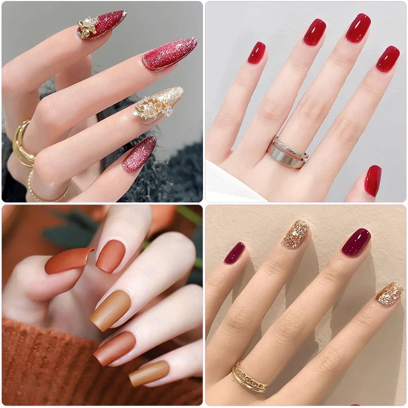 Gel Nail Polish Kit With UV Nail Lamp Electric Nail Drill Machine Soak OFF Gel Nail Kit Base&Top Coat Gel Polish Nail Tools Set
