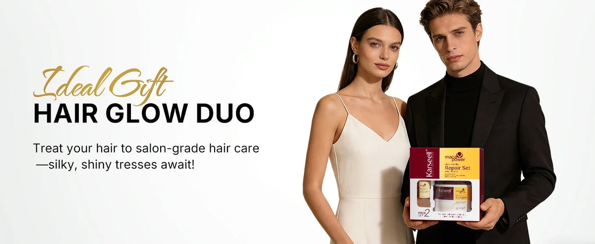Karseell Collagen Hair Treatment Deep Repair Hair Mask 500ml + Argan Oil Hair Serum 50ml for Dry Damaged Hair All Hair Types