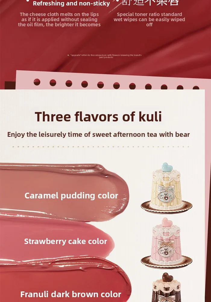 Flowerknows THE SWEETIE BEAR COLLECTION Coating Lip Jelly SOFT Lip gloss,Hydrating Gloss,Moisturizing Tint,Shine & Glow Finish