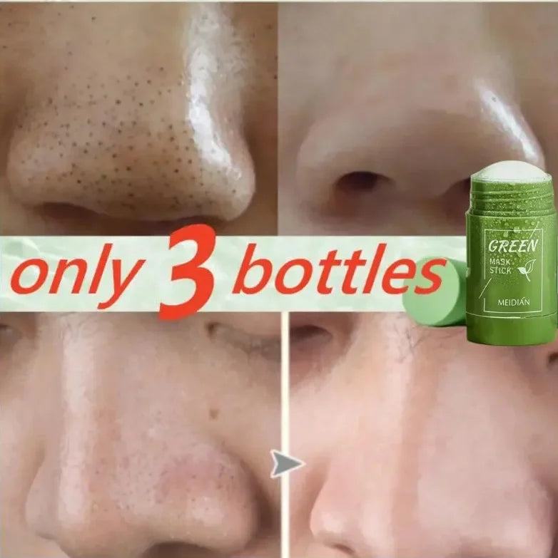 Fast Remove Blackhead Green Tea Solid Mask Clean Stick Mask Facial Dispel Acne Blemish Shrink Pores Oil Control Korean Skin Care