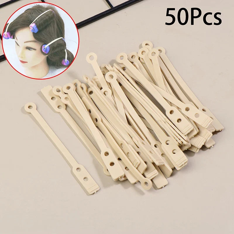 50Pcs Salon Perm Cold Bar Rubber Band Durable Hair Curl Perm Bar Fixing Tool Hair Bar Clip Styling Accessories