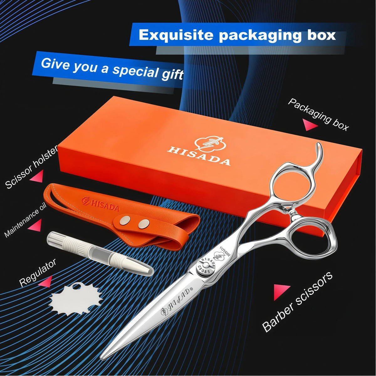 Hairdressing Scissors 6.0, 6.5, 7.0 Inch Tijeras Peluquería Profesional, VG10 Material, Japonesa Artesanal, Professional Scissor