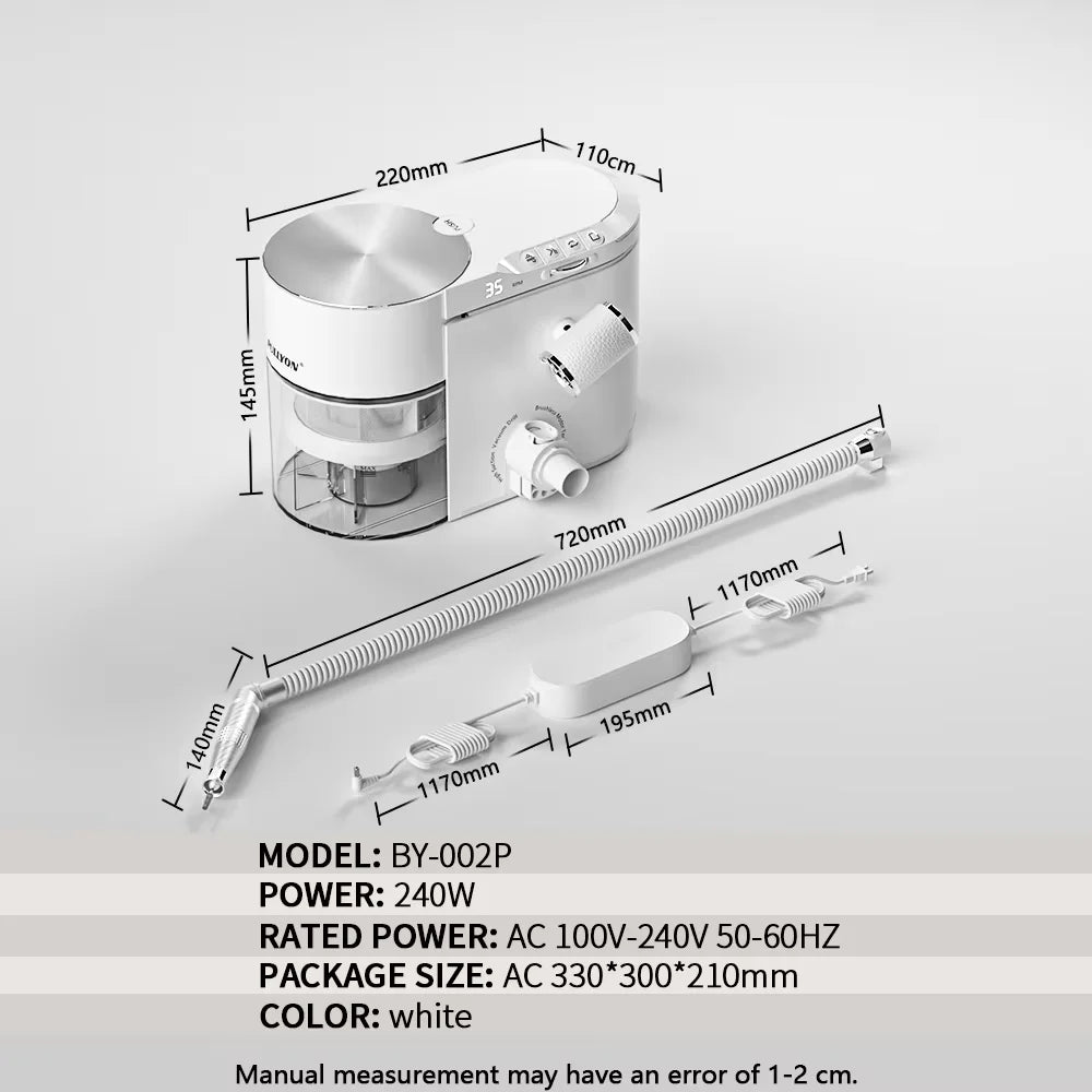 240W  Brushless 2-in-1 Nail Drill Vacuum 35000RPM Manicure Station Dust Collector Factory Wholesale 2026 PULLYON