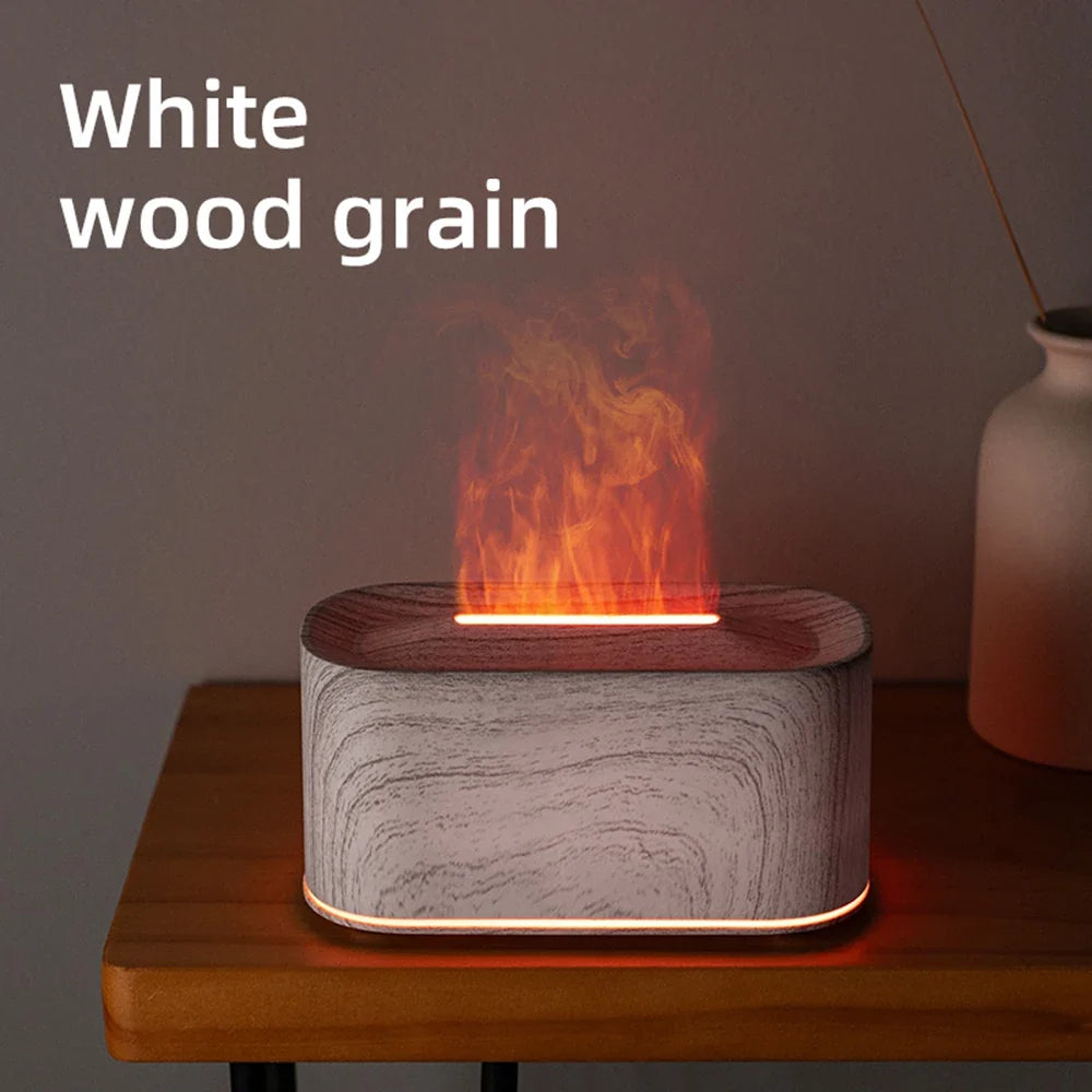 Essential Oil Diffuser,Flame Colorful Water Vapor Fire Humidifier for Aromatherapy Aroma Therapy Machine Room,Flame Diffuser
