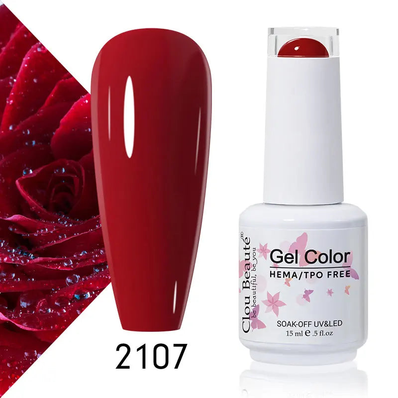Clou Beaute Coffee Colors Nail Gel Polish HEMA/TPO FREE Soak off UV/LED 15ml Vernis Semi Permanent Nail Varnish 15ml Base Top