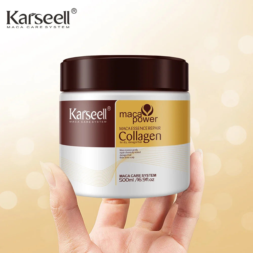 Karseell 2pcs Collagen Hair Treatment Deep Repair Conditioning Argan Oil  Hair Mask Essence for Dry Damaged Hair All Hair Type