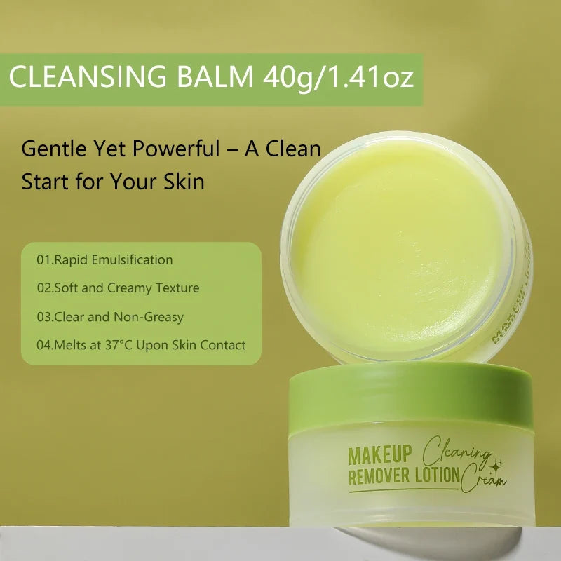 Avocado Makeup Remover Cream for Women's Gentle Cleaning Eye and Lip Makeup Remover Oil Nourishing and Unloading in One