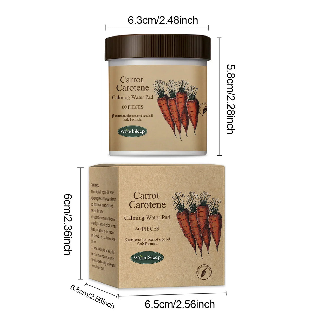 Carotenoid Calming Pads Repairing Damage Hydrating Smoothing Nourishing Firming Brighten Antioxidant Moisturizing Facial Mask