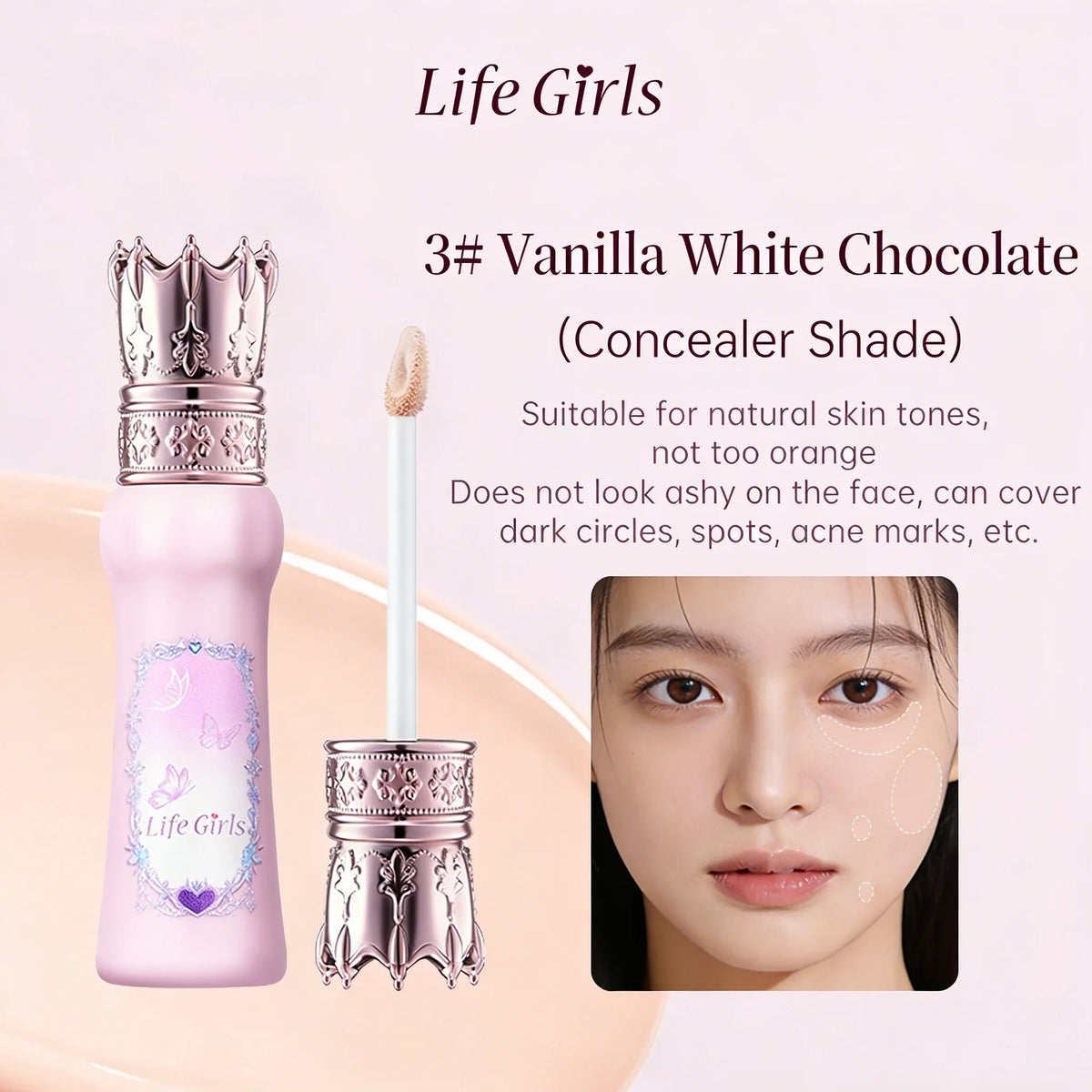 Brightening concealer liquid Natural highlighter Moisturizing and non-wrinkle No picky skin modification face