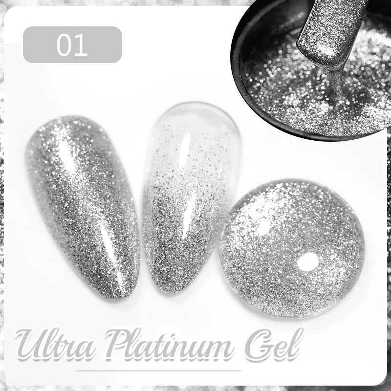 5ml Golden Silvery Metallic Painting Liner Gel Polish Chrome Mirror Effect Semi-Permanent Varnish For Stunning French Nail Art