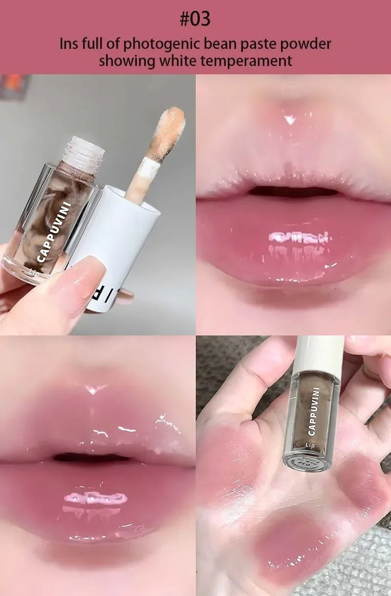 Clear Grey Purple Lip Gloss Temperature Changing Waterlight Mirror Lip Glaze Crystal Tint Plumper Moisturizing Lip Oil Makeup