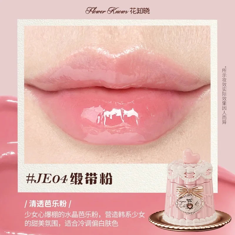 Flowerknows THE SWEETIE BEAR COLLECTION Coating Lip Jelly SOFT Lip gloss,Hydrating Gloss,Moisturizing Tint,Shine & Glow Finish