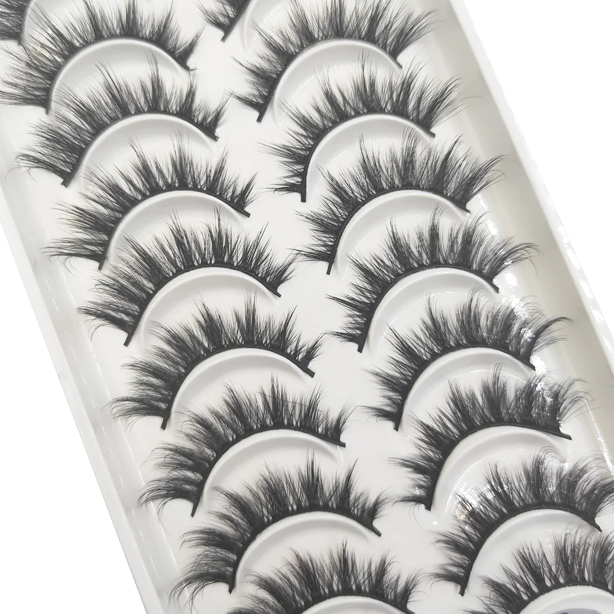 20 Style 10 Pairs Natural 3d Mink Lashes Soft False Eyelashes Cross Messy Dense Eye Lashes Extension Makeup Faux Cils Maquillaje