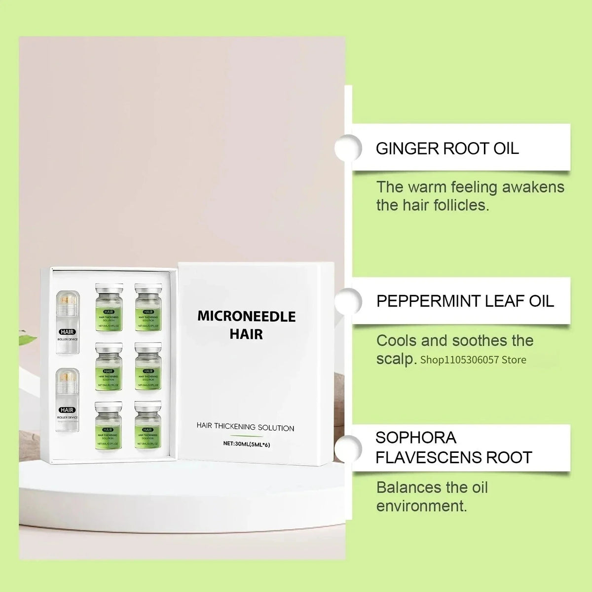 0.2MM Microneedle Hair Growth Treatment Kit, Scalp Nourishing Serum, Household Scalp Care Set for Thicker Healthier Hair