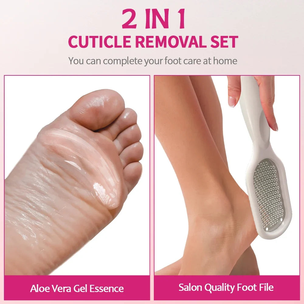 Gorgellux Foot Care Callus Softening Set Callus Removal Gel and Foot Scrub Set For Dry Rough Cracked Heels  Foot Exfoliating