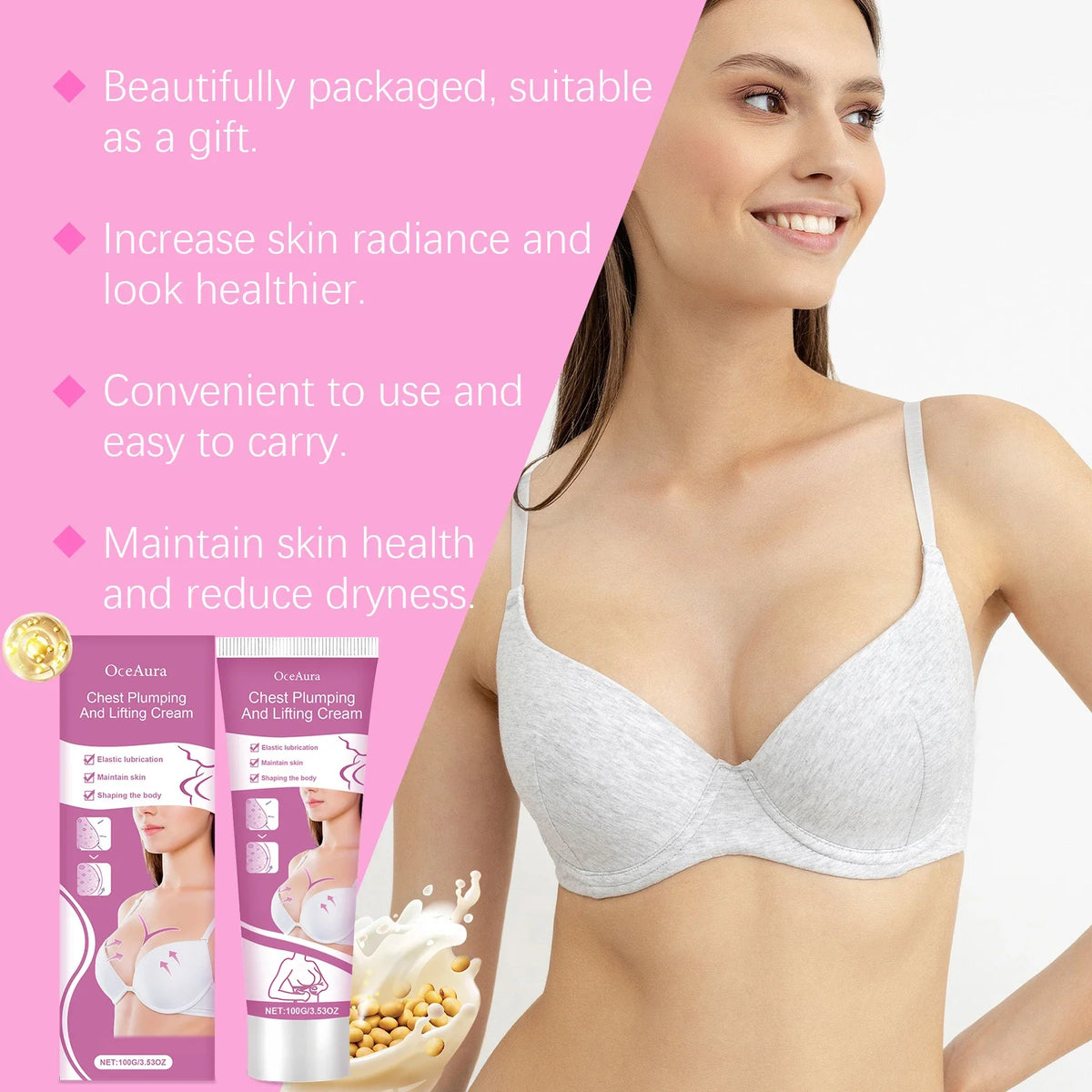 Chest Plumping Lifting Cream Enlargement Size upImprove Breast Flat Sagging Bust Firming Massage Boob Cream Bust Care
