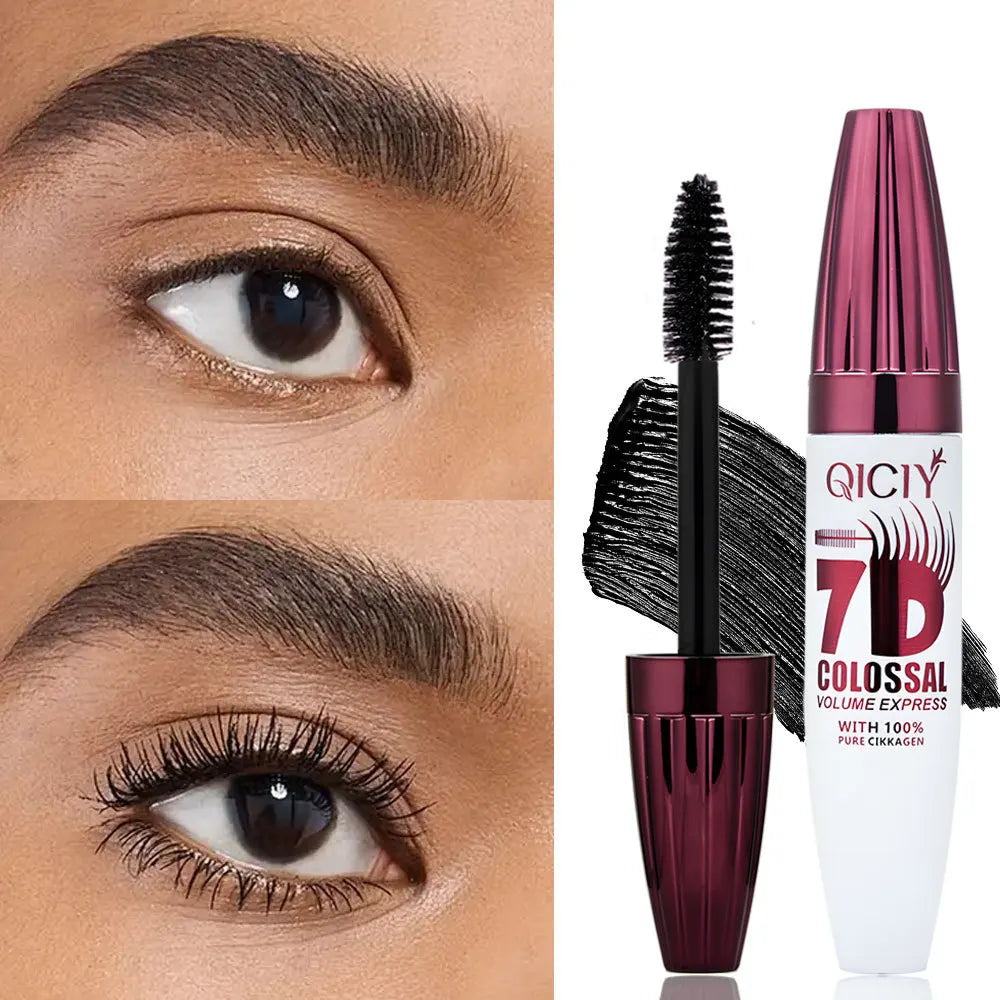 7D Waterproof Mascara Thickening Lengthening Liquid Fiber Curling Long-lasting Curly Eyelash Extension not smudge Cosmetics