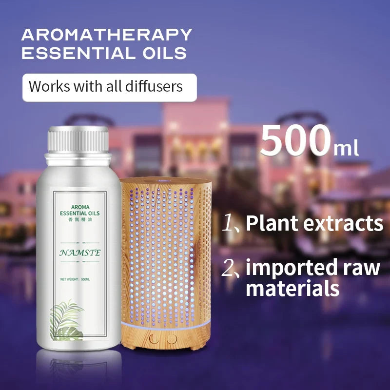 500ML Air Freshener Essential Oil Diffuser Refill Air Purifier for Hotels Electric Aromatic Oasis Humidifier Car Smoke Generator