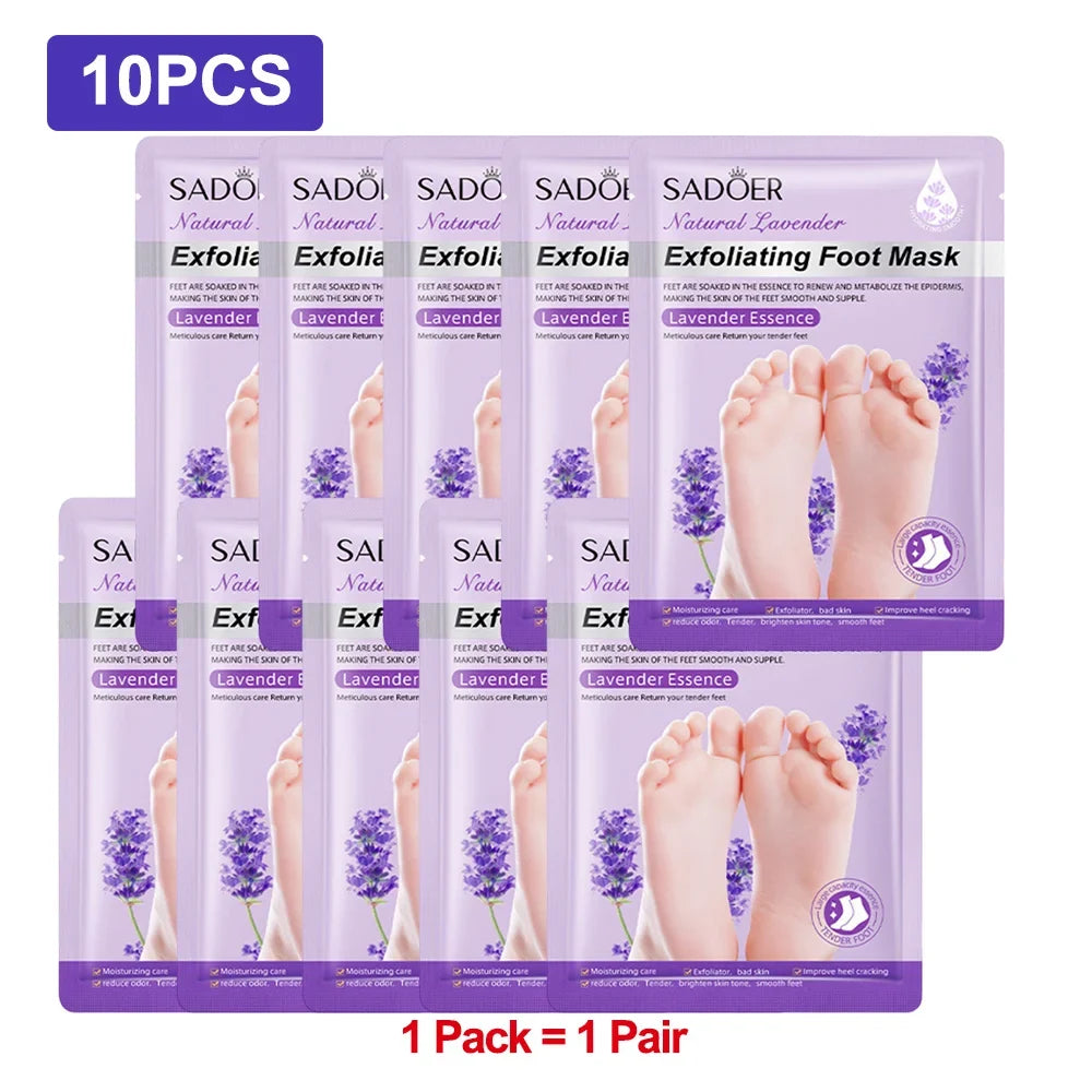 1-20Pair Exfoliating Feet Mask Exfoliating Foot Peel Mask Socks Pedicure Peeling Dead Skin Remover Feet Mask Peel Moisturizing