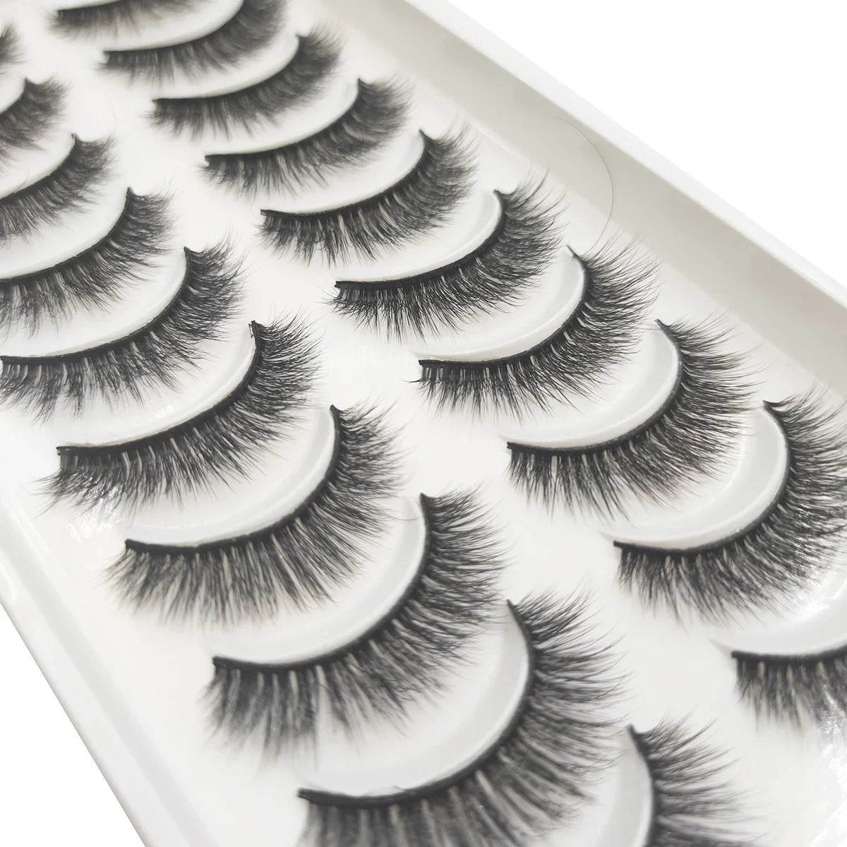 20 Style 10 Pairs Natural 3d Mink Lashes Soft False Eyelashes Cross Messy Dense Eye Lashes Extension Makeup Faux Cils Maquillaje