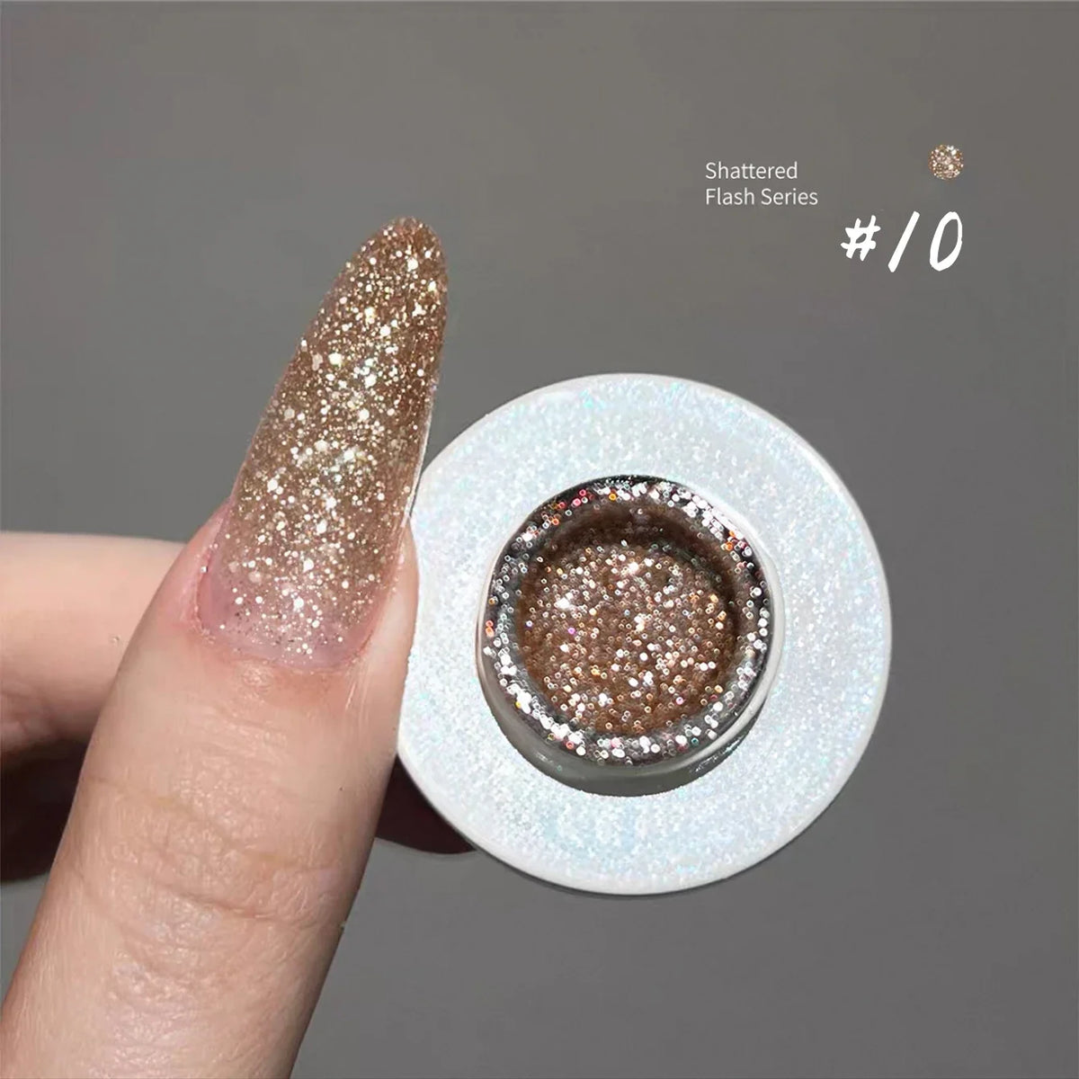 1-12pcs WS Summer Autumn Nails Flashing Reflective Disco Pink Blue White Broken Diamond Gel Nail Polish Nail Art Nail Supplies