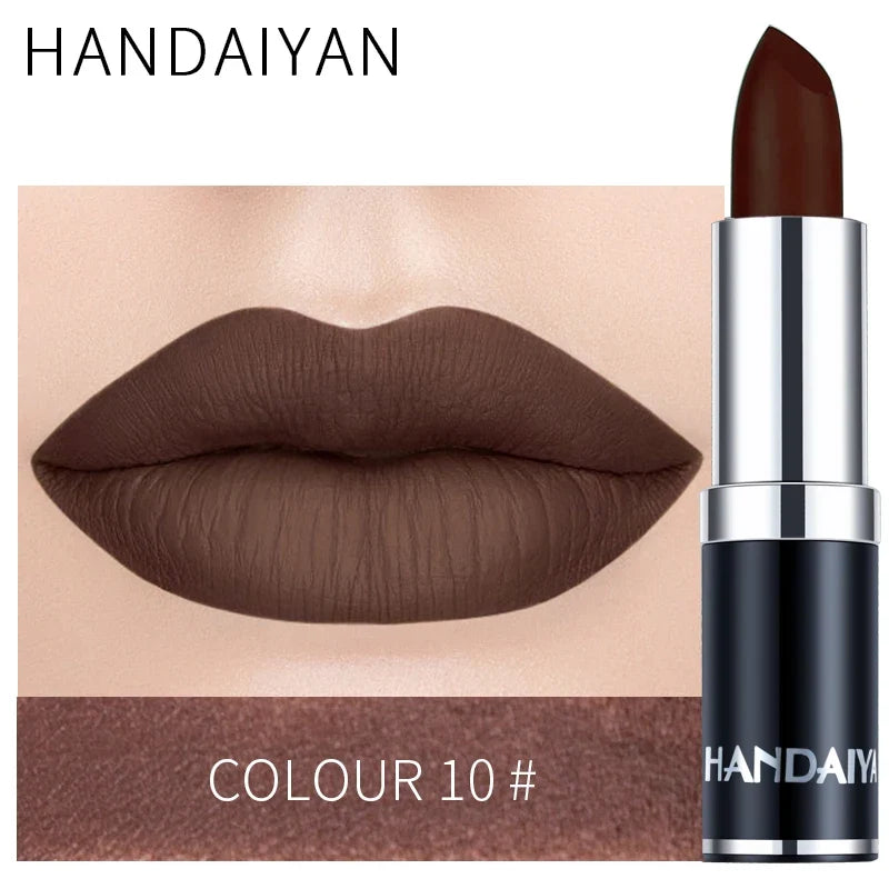 12 Colors Matte Lipstick Long Lasting High Pigment Velvet Soft Full Coverage Lip Makeup Nude Red Sexy Women Beauty Cosmetics