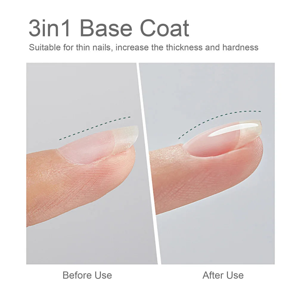 Canni Hard Top Diamond Top Coat 3 in 1 Base Nail C Arc UV Construction Gel Fiber Builder Nail Gel PVC Modelling Gel Nail Glue