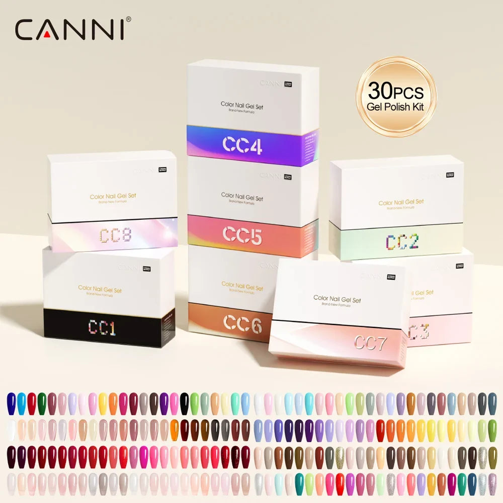 9ml CANNI CC8 HEMA FREE Nail Gel Polish Kit Nail Manicure Full Coverage Solid Color Summer Nails Soak off UV LED Nail Gel Set