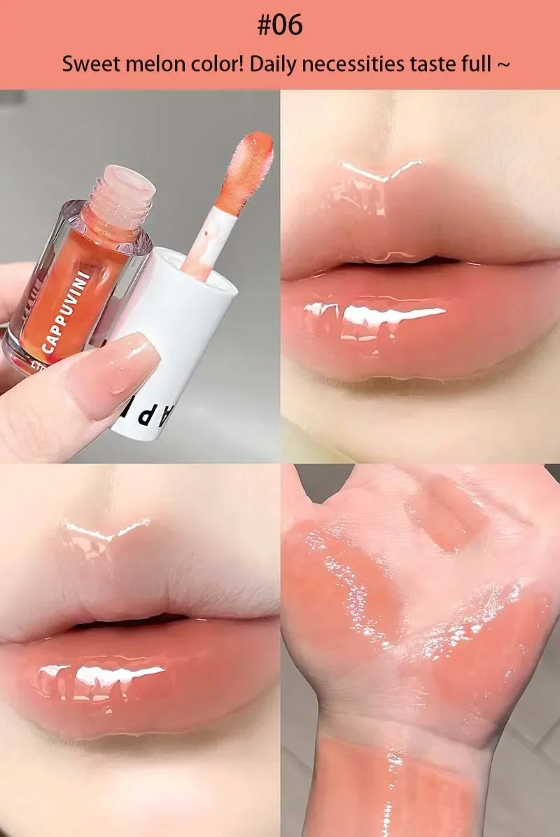 Clear Grey Purple Lip Gloss Temperature Changing Waterlight Mirror Lip Glaze Crystal Tint Plumper Moisturizing Lip Oil Makeup