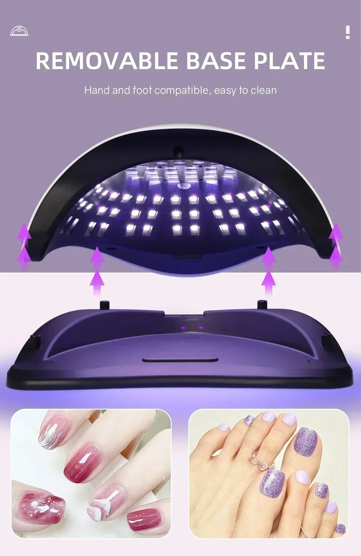 Auto‑sensor UV LED Manicure Lamp,380W Timed Nail Dryer for Home‑salon Gel‑polish Quick Curing Work