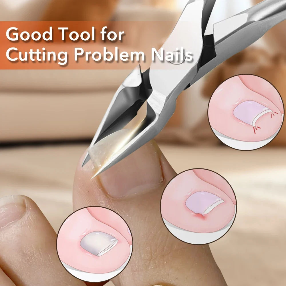 1Pcs Straight Blade Toenail Nail Clippers Trimming Thick Ingrown Toenails Rhinestone Remover Gem Clipper Manicure Nail Tools
