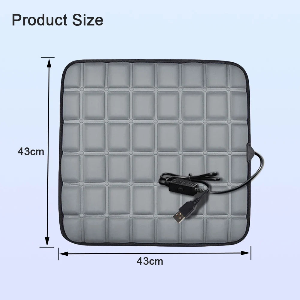 5V 12V Car Seat Heated Cover 3 Gear Temperature Electric Heating Pads 40W Car Seat Heating Pad Fast-Heating Seat Cushion