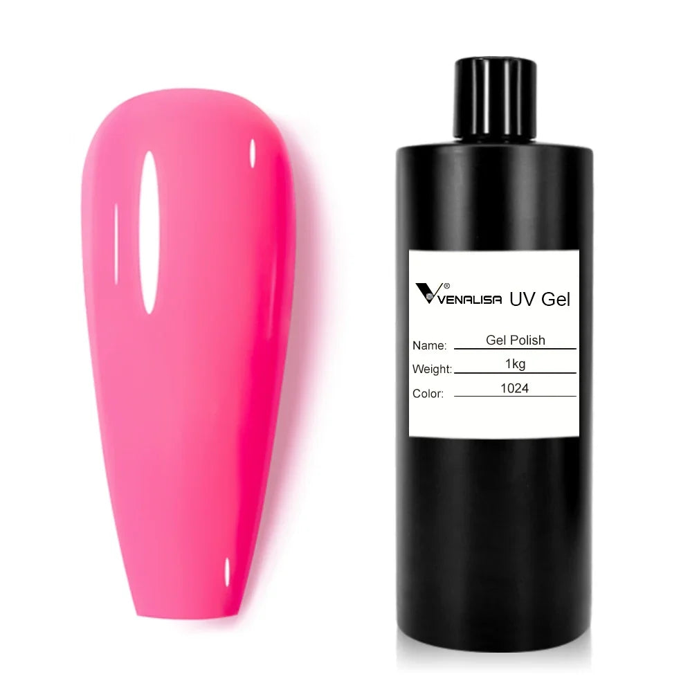 #1004 Nude PinkJelly 1kg Big Volume VENALISA Wholesale Super Quality Soak Off UVLED Semi Permanent Pastel Varnish Nail Salon Use