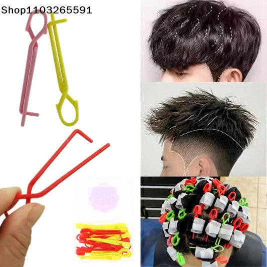 20Pcs Men's Texture Styling Position Clamps Hair Salon Perm Clips Anti-slip Positioning Clip Air Bangs Hair Clip