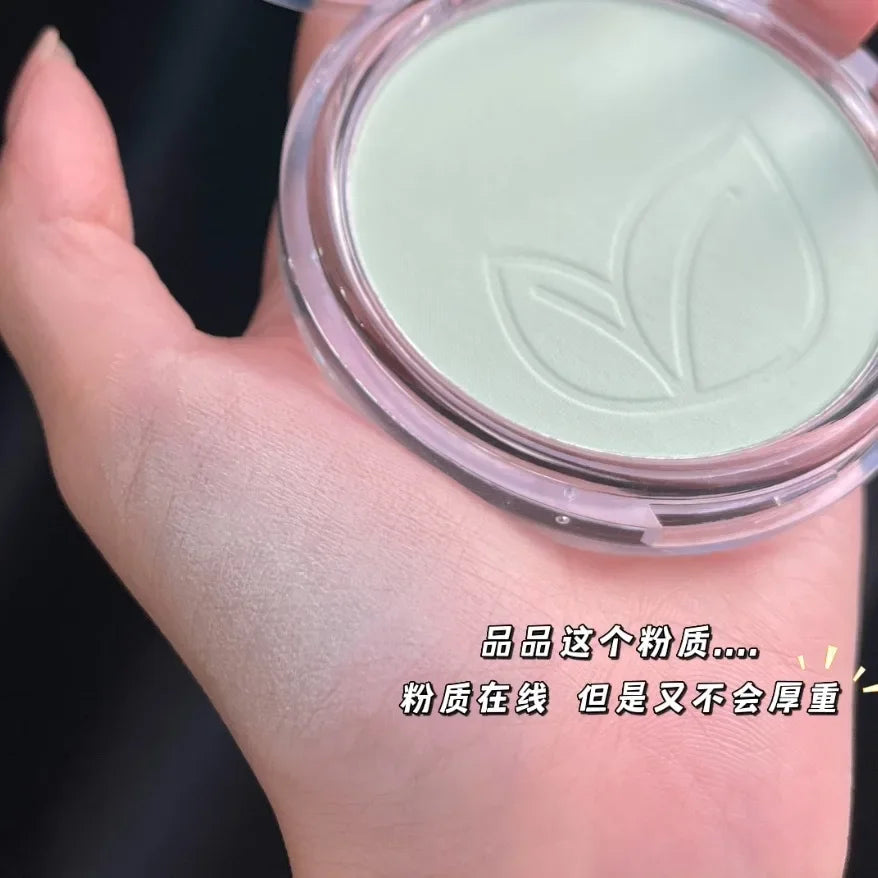 Green Tea Matte Face Mist Pressed Powder: 24 Hour Oil Control Setting Foundation - Full Coverage Waterproof Makeup