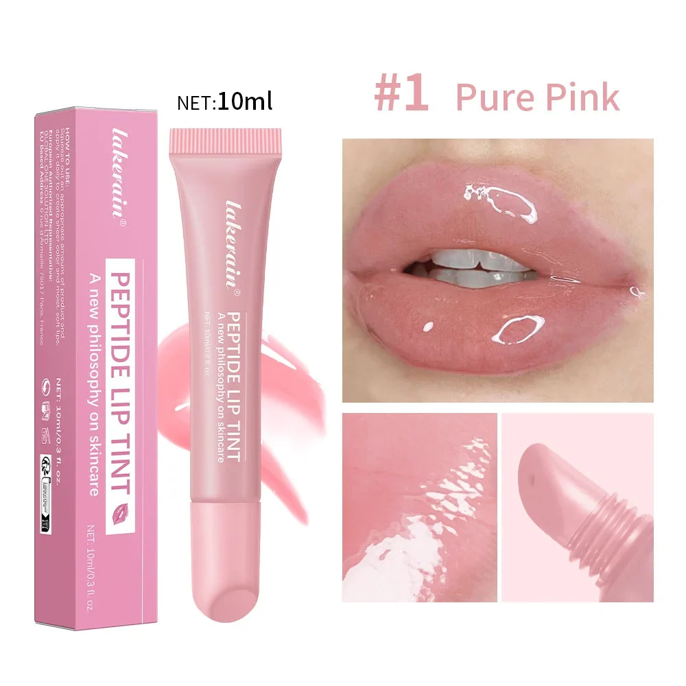10ml Peptide Lip Mask Gel Moisturizing Lip Treatment Soften Dry Flaky Lips Lipstick Base Primer Nourishing Lip Cream Daily Lip Care Cosmetic For Women Girls