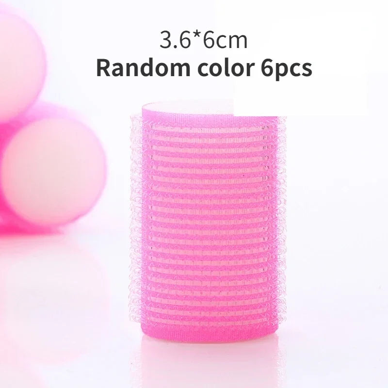 1/6Pc/set Self Grip Heatless Hair Curler Hair Rollers Set No Heat Self-adhesive Curling Hairdressing Styling Tool Different Size