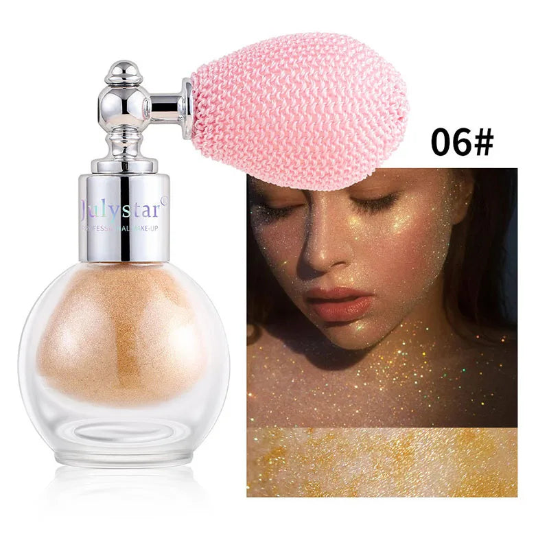 Diamond High Gloss Glitter Spray Highlighter Powder Brighten Polarization Fairy Powder Face Body Illuminator Makeup Cosmetics