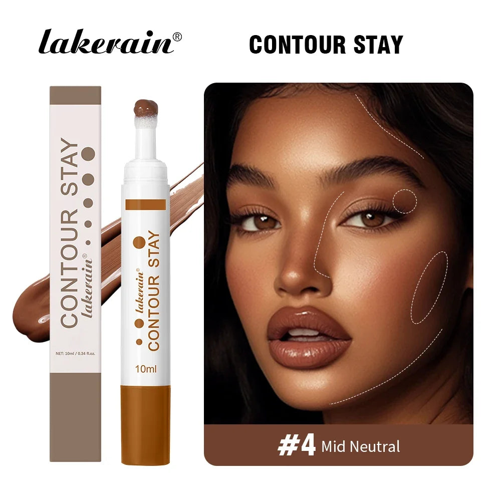 6 Colors Liquid Contour Long Wear Bronzer Cream Contour Makeup Long Lasting Nourishing Hydrating Face Contour 6 Colors