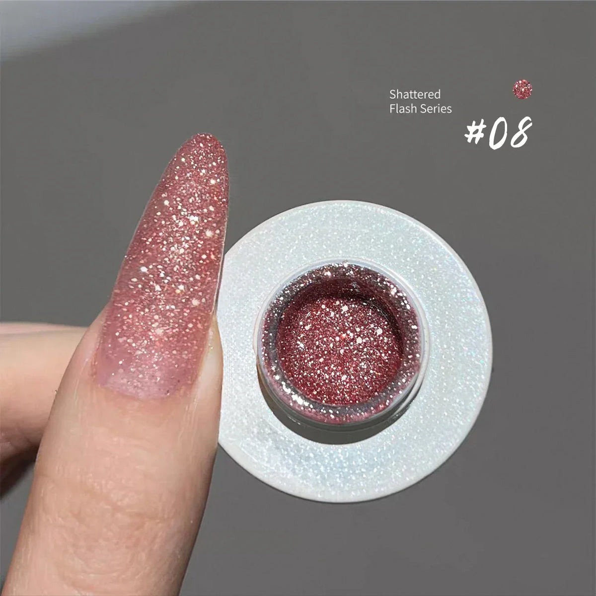 1-12pcs WS Summer Autumn Nails Flashing Reflective Disco Pink Blue White Broken Diamond Gel Nail Polish Nail Art Nail Supplies