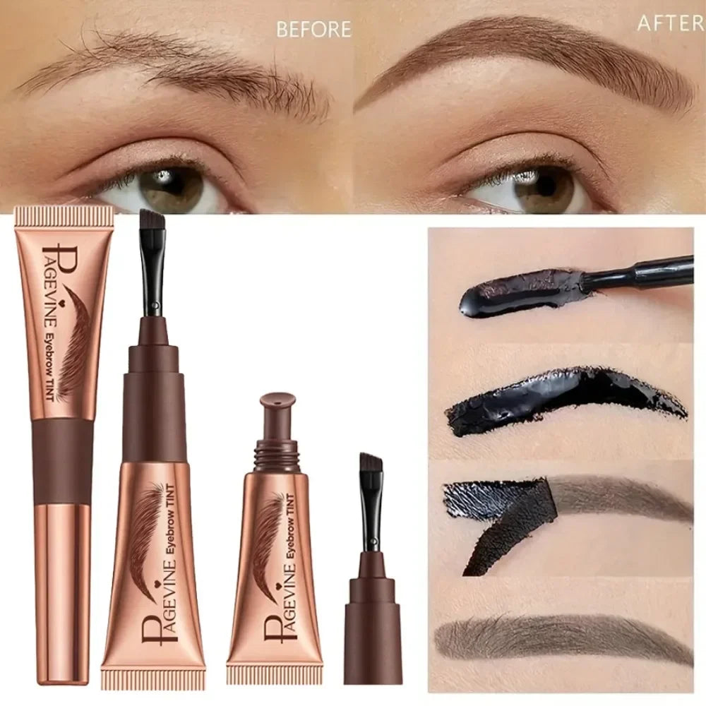 5 Color Peel-off Eyebrow Gel Cream Quick-Drying Lasting Tearing Eyebrow Dye Glue Waterproof Brow Tattoo Eyebrow Enhancer Tint