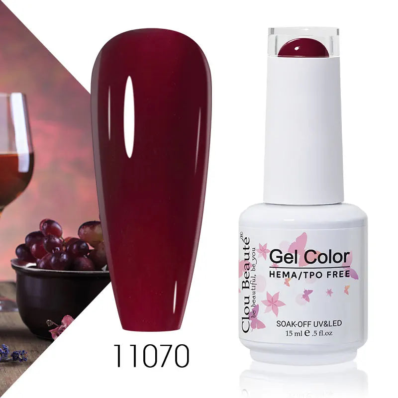 Clou Beaute Coffee Colors Nail Gel Polish HEMA/TPO FREE Soak off UV/LED 15ml Vernis Semi Permanent Nail Varnish 15ml Base Top