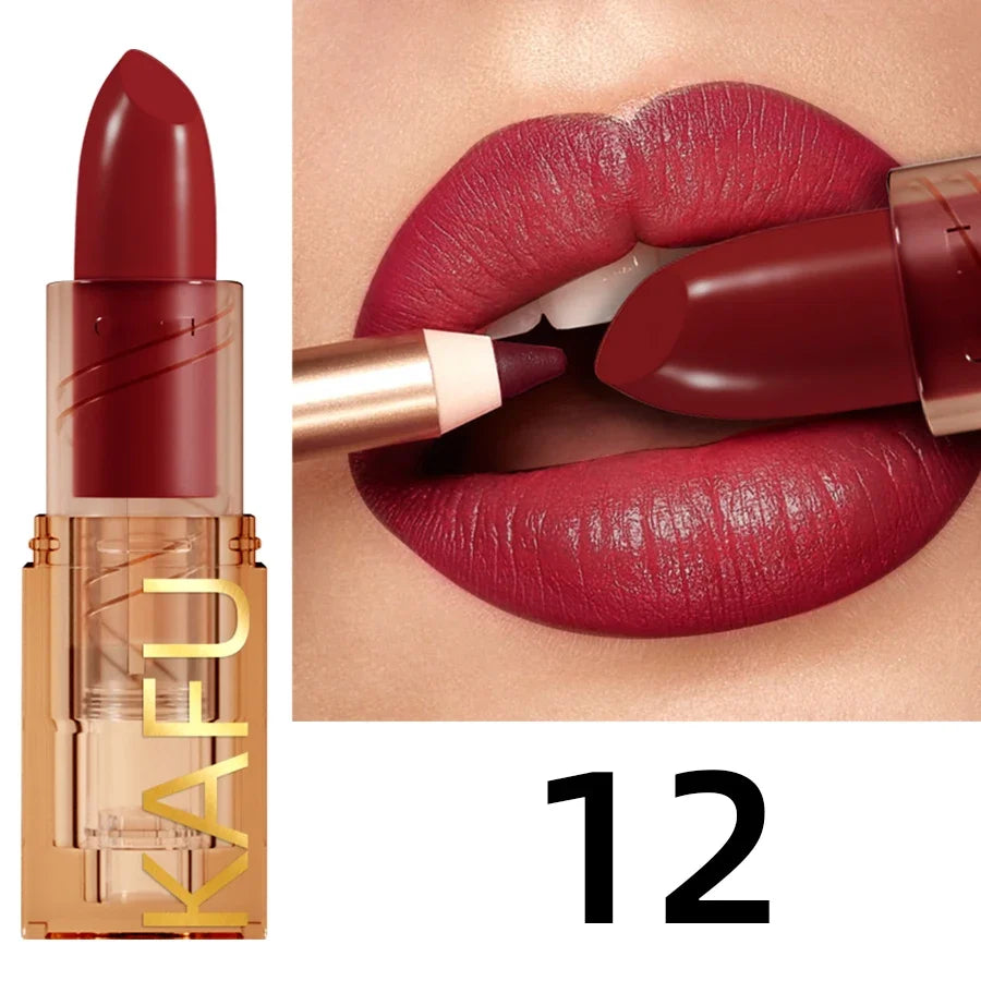 14-Color Matte Lipstick, Non-Fading, Long-Lasting Velvet Finish, Smooth Matte Lip Makeup Lip Tint Cosmetic for Women Gift Lipglo