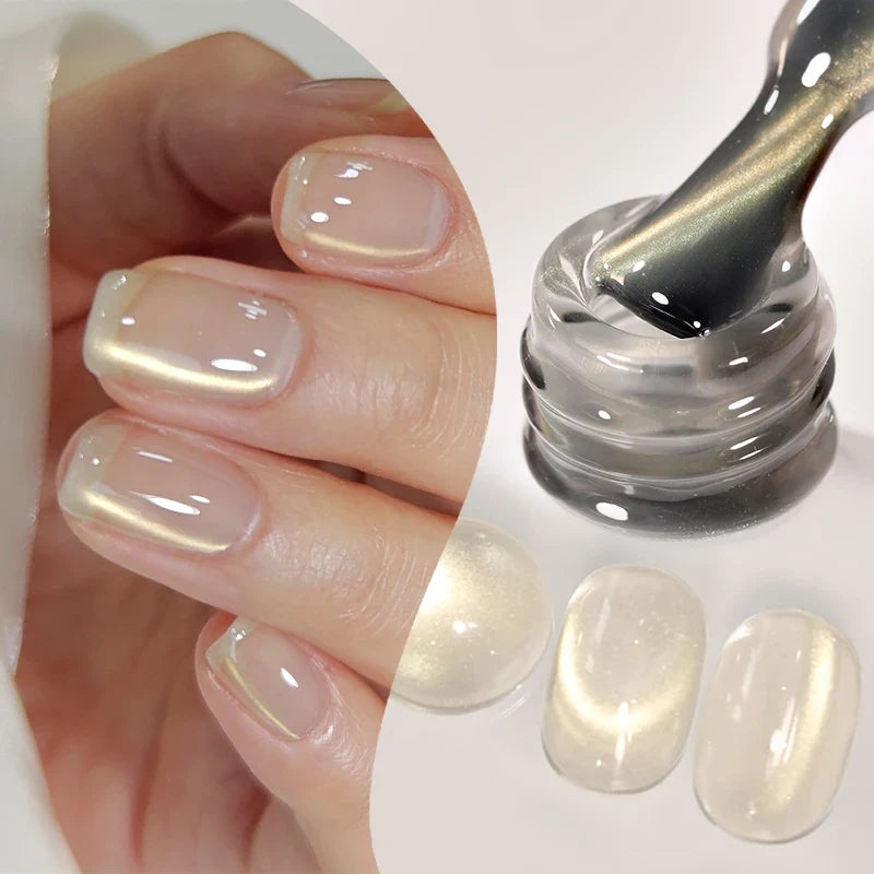 BORN PRETTY Gold Pink Cat Magnetic Gel Polish 10ml Water Light Spaking Glitter  Soak Off UV Semi Permanent Varnish Manicure