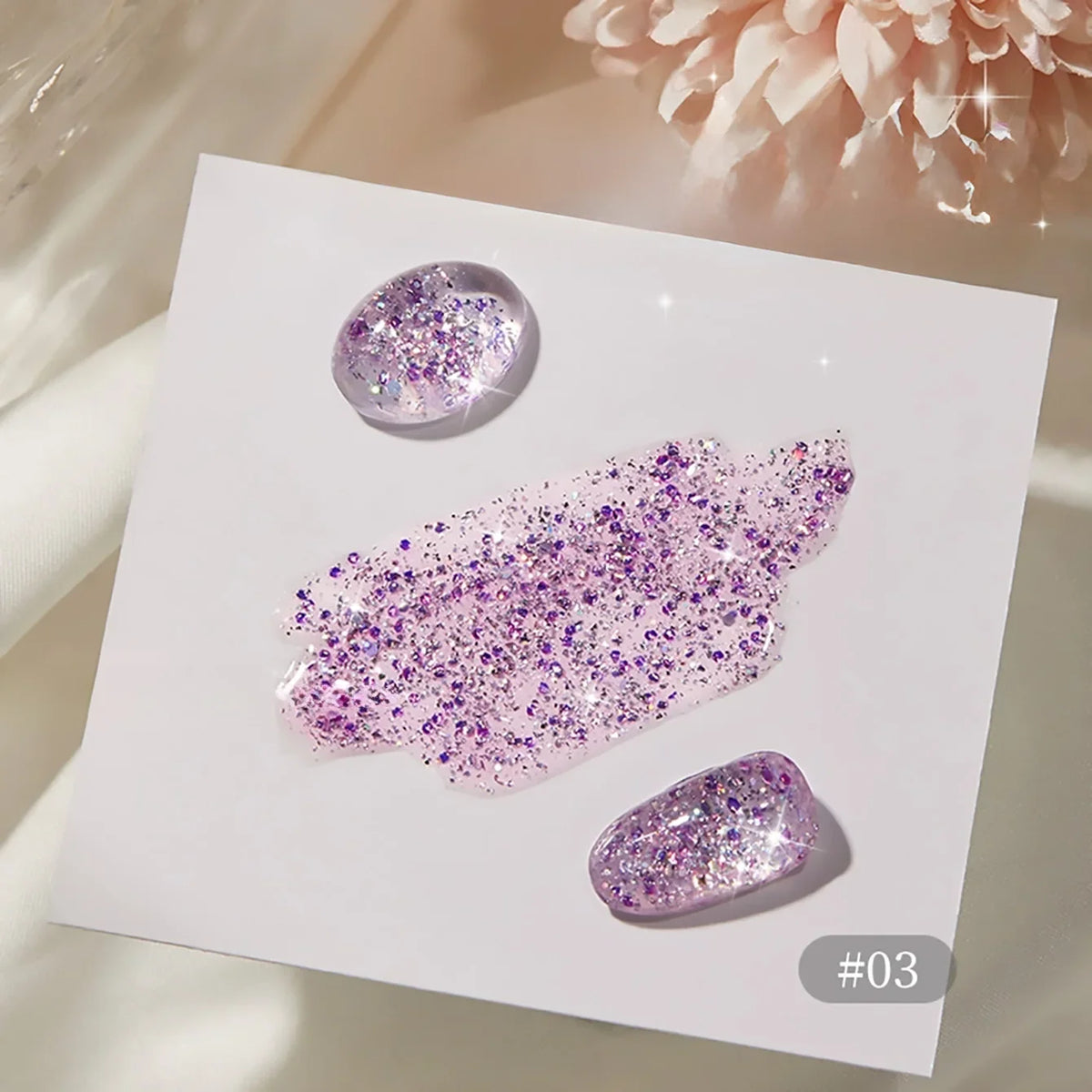 1-12pcs WS Summer Autumn Nails Flashing Reflective Disco Pink Blue White Broken Diamond Gel Nail Polish Nail Art Nail Supplies
