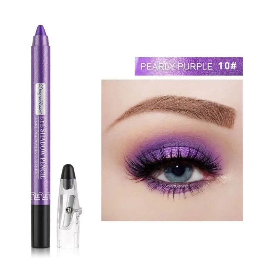 Eyeshadow Pen, Eyeliner Pen, Eyeshadow Stick, Eyeshadow Pen for Lower Eyelid, Pearlescent Eyeshadow Pen with Sharpener, Foaming Pen, Single-Color Eyeshadow Pen, Pearlescent Lower Eyelid Eyeshadow, Highlighter, Smudge-Proof