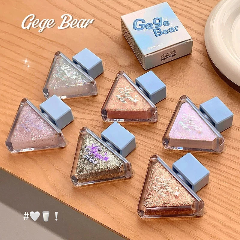 Gege Bear Glazed Eyeshadow Liquid Pearlescent Glitter Brightens Highlight Silkworm Liquid Eyeshadow